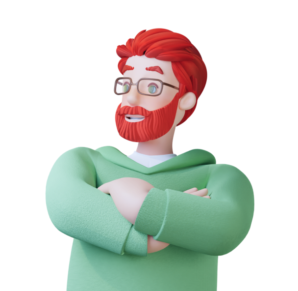 Man with folded hands