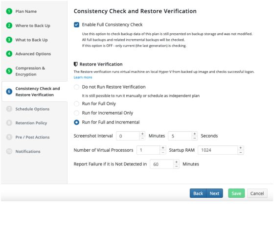 Ensure Recoverability With Consistency Check And Restore Verification