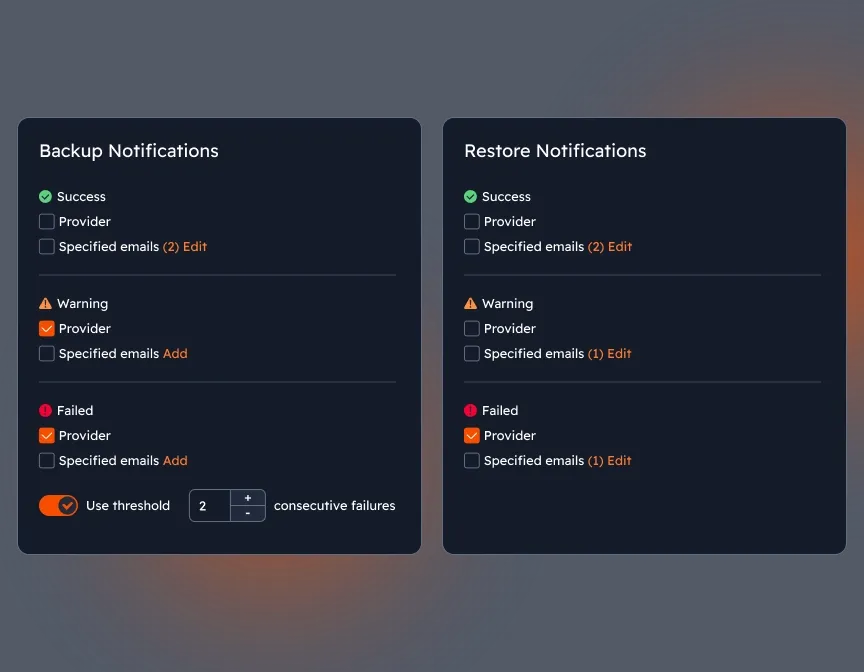 Notifications and alerts