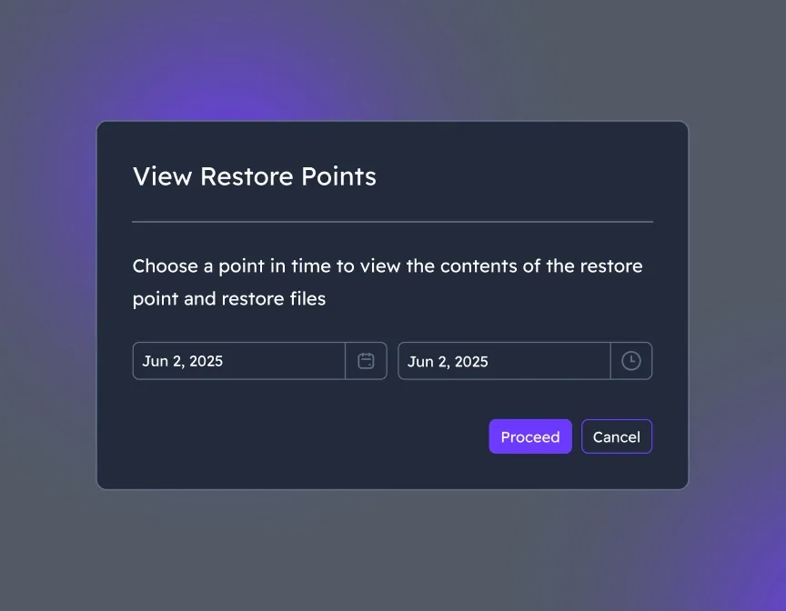 Choose Restore Points