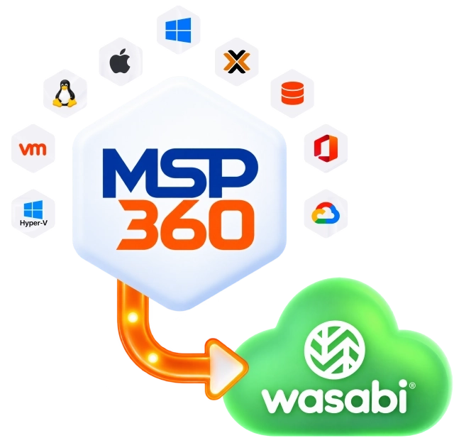 Back Up to Wasabi Hot Cloud Storage with MSP360