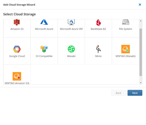 Select a Storage of Your Choice