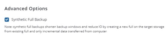 Save Time With Synthetic Full Backup