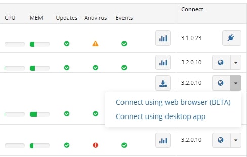 Connect in a Snap From the Web Console