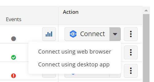 Connect in a Snap From the Web Console