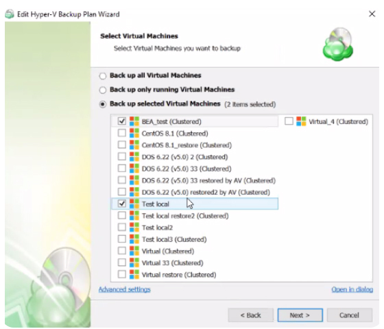 Hyper-V Cluster Support