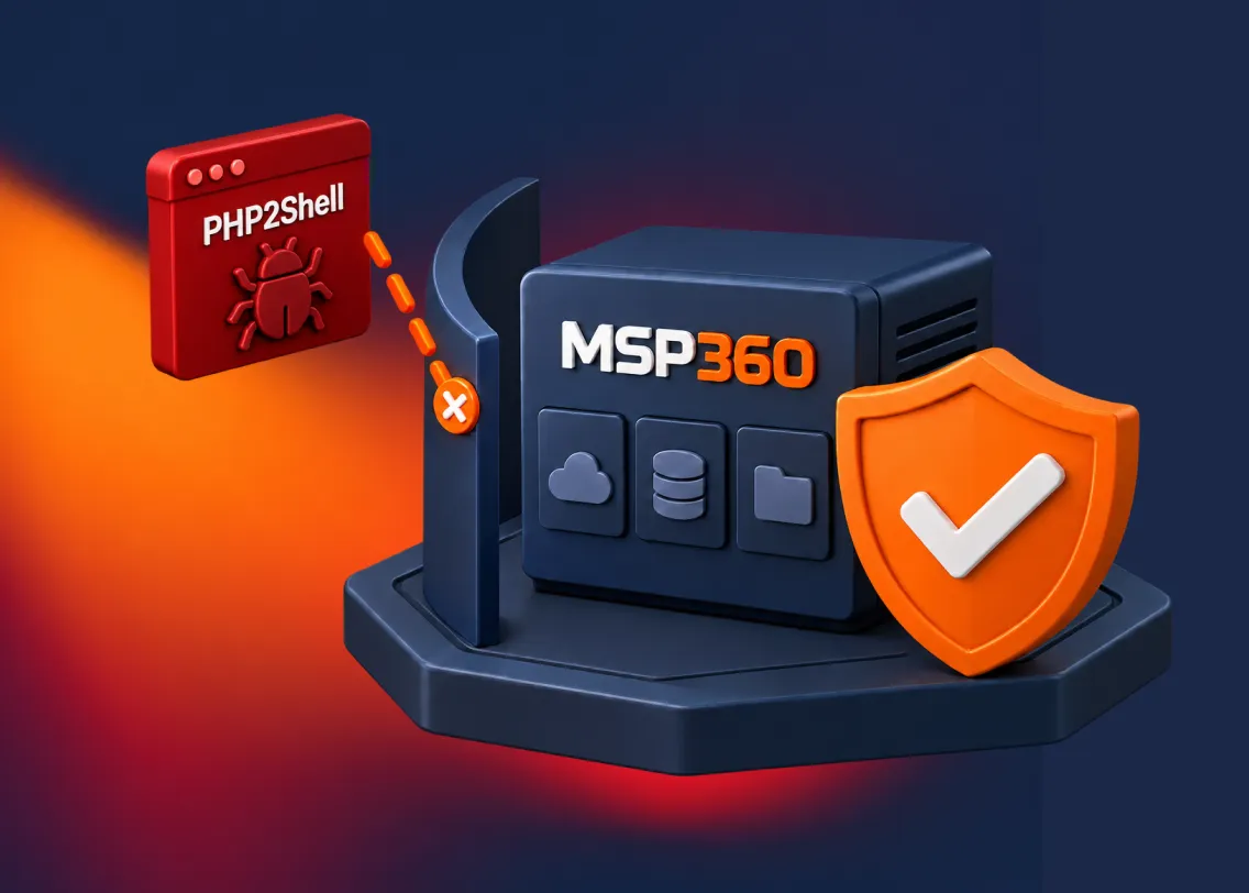MSP360 Products Are Not Affected by PHP2Shell