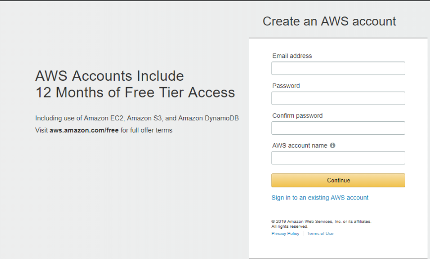 Enter valid details on the next screen