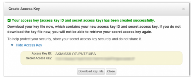 Retrieving AWS Root Access Key Step 5
