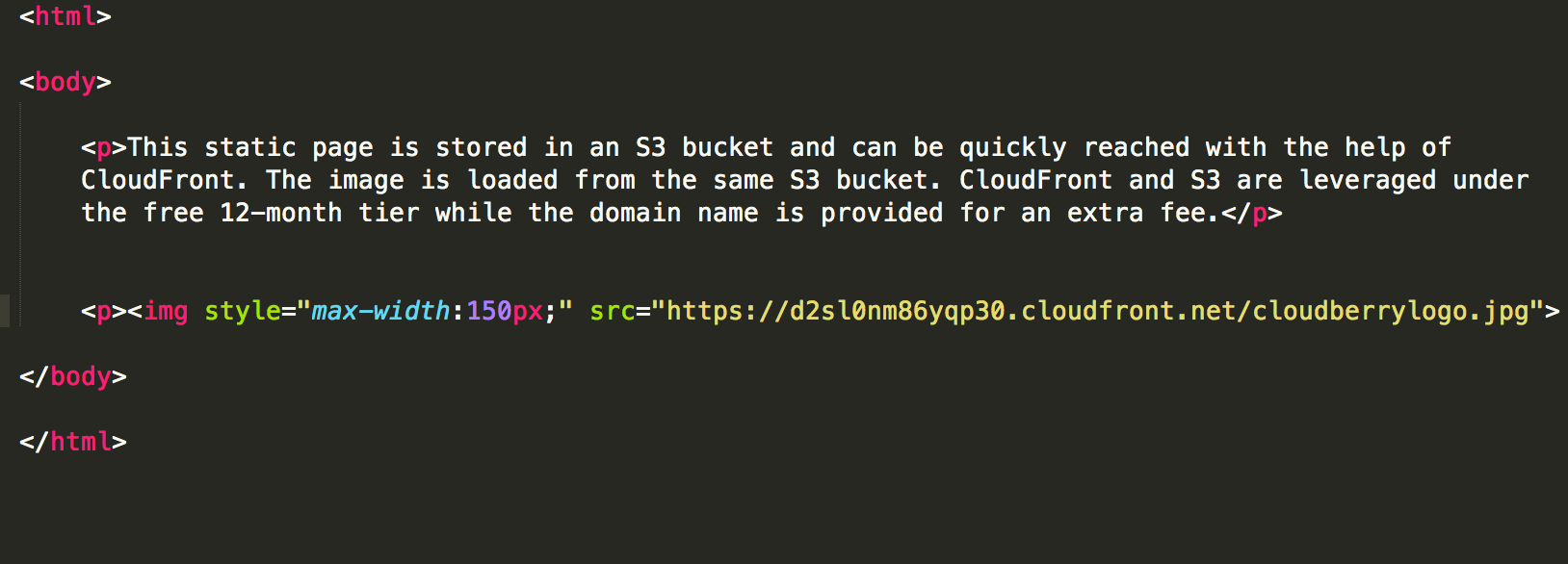 sample HTML file