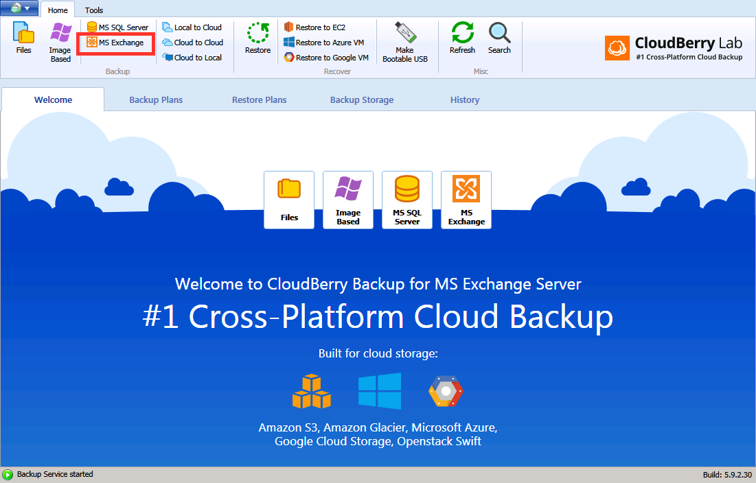 Incremental Backup of Exchange Server