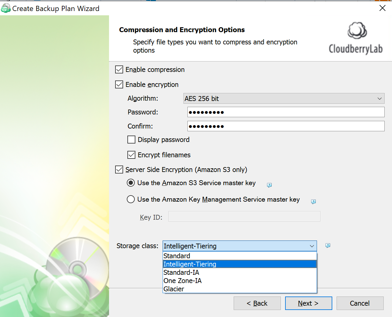 Compression and Encryption step