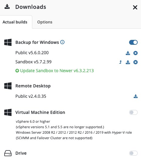 New Download Side Panel
