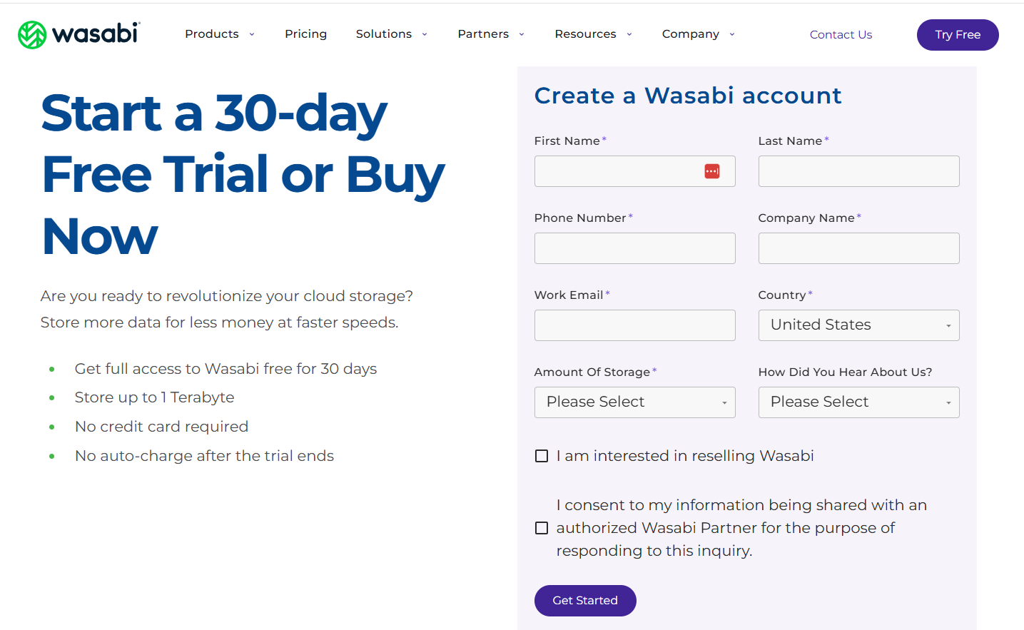 Wasabi Hot Cloud Storage