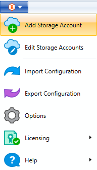 Add storage account