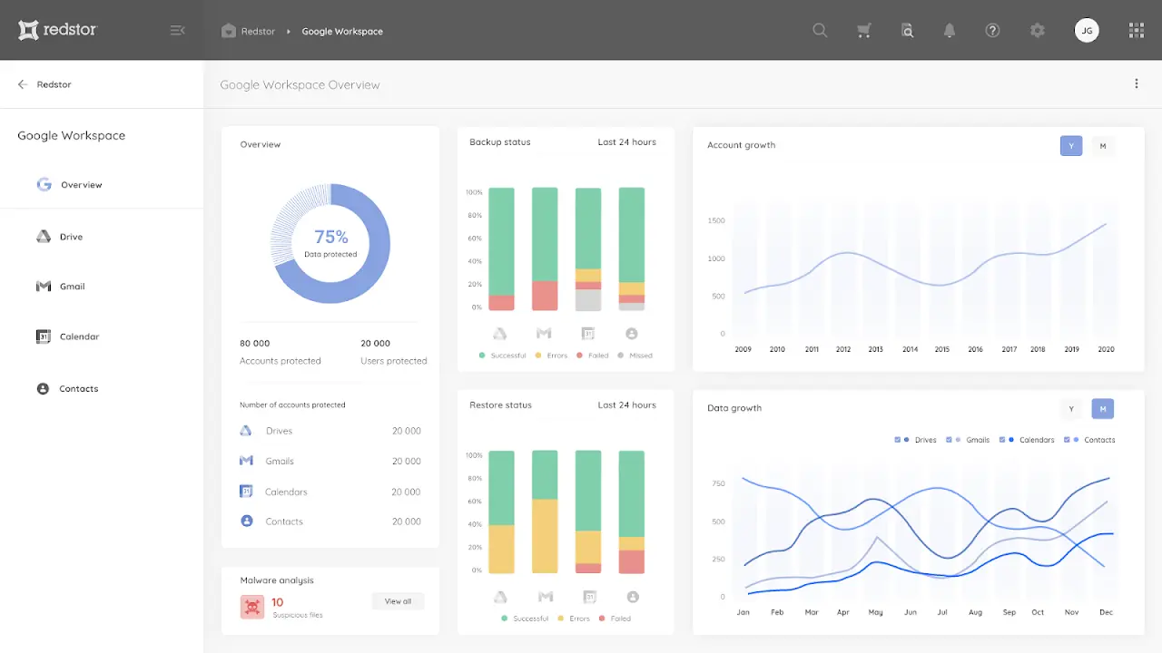 redstor-backup-for-google-workspace-interface