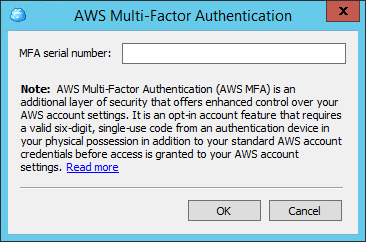 Enter MFA serial number