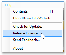 How to Release License in MSP360 Explorer
