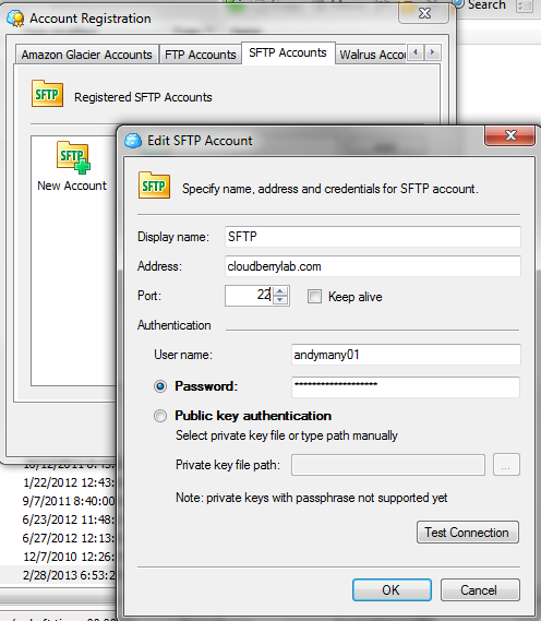 Secure FTP (SFTP)