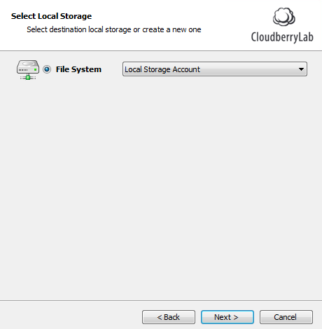 Cloud to Local Backup: Selecting a Destination