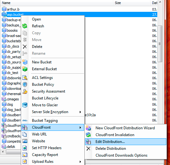 CloudFront Bucket Management