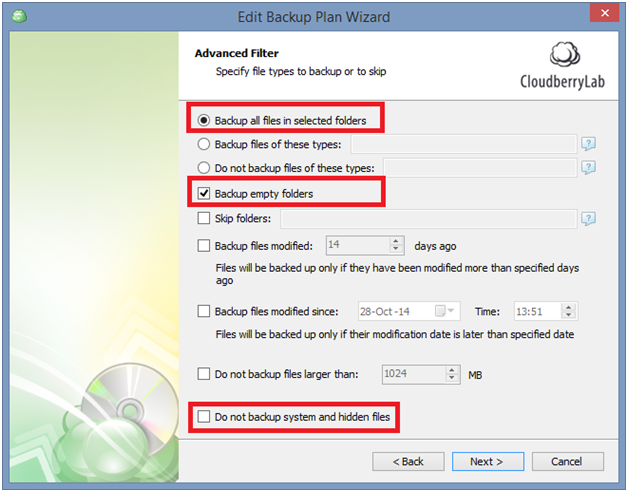 MySQL Backup Filter