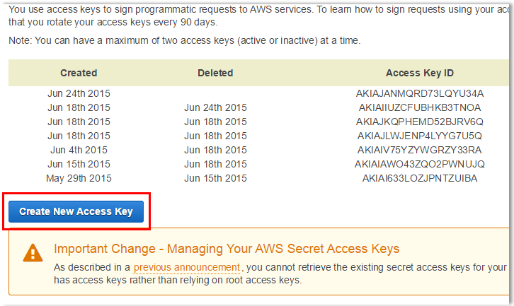 Retrieving AWS Root Access Key Step 4