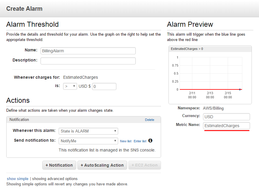 metric-estimatedcharges-create-alarm-threshold