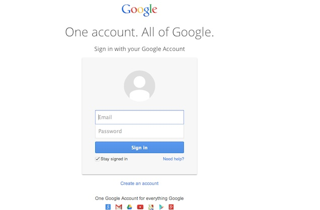 Google Account Sign-In Screen Authentication