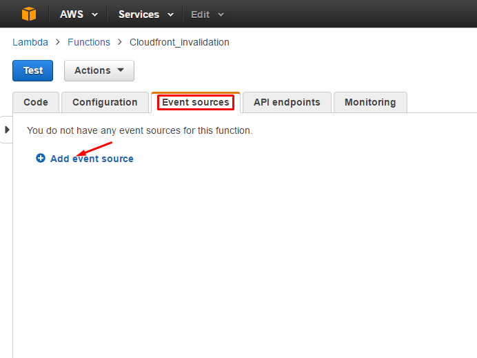 cloudfront-invalidation-aws-lambda-event-sources-configuration