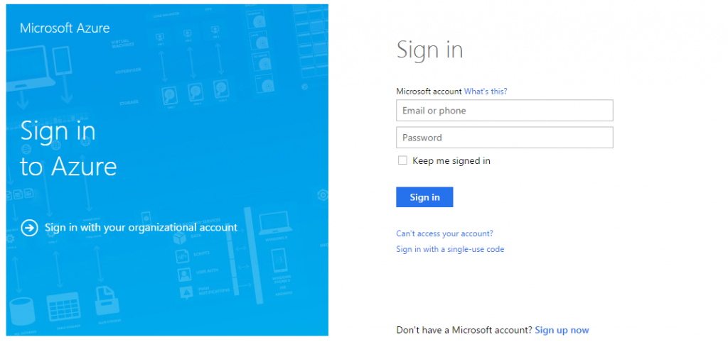Microsoft-azure-portal-sign-in