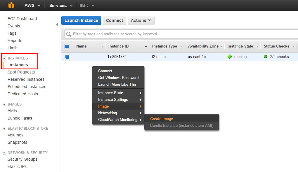 AWS: change Region, Availability Zone or VPC - Creating Amazon EC2 Instance image