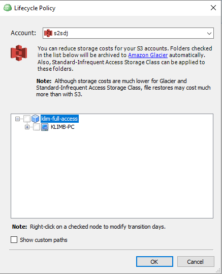 Lifecycle Policy setup