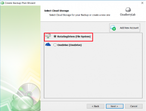 Using Rotating Drives Strategy with MSP360 Backup