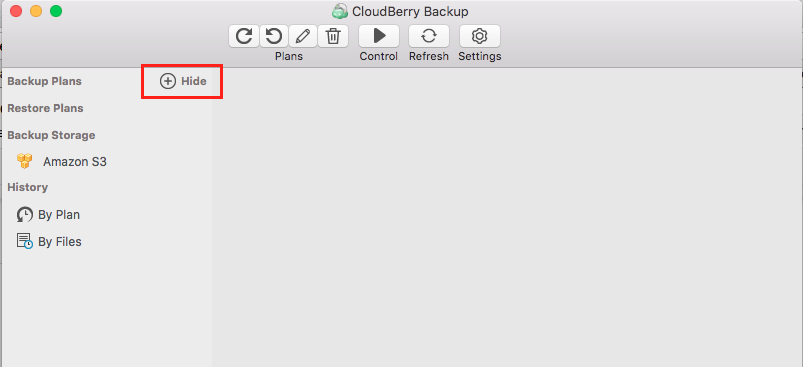 Configuring Time Machine backup - CloudBerry Backup - step 1