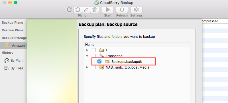 Configuring Time Machine backup - CloudBerry Backup - step 3