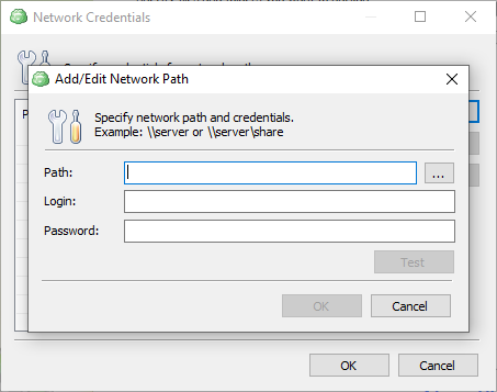 Add/edit network path