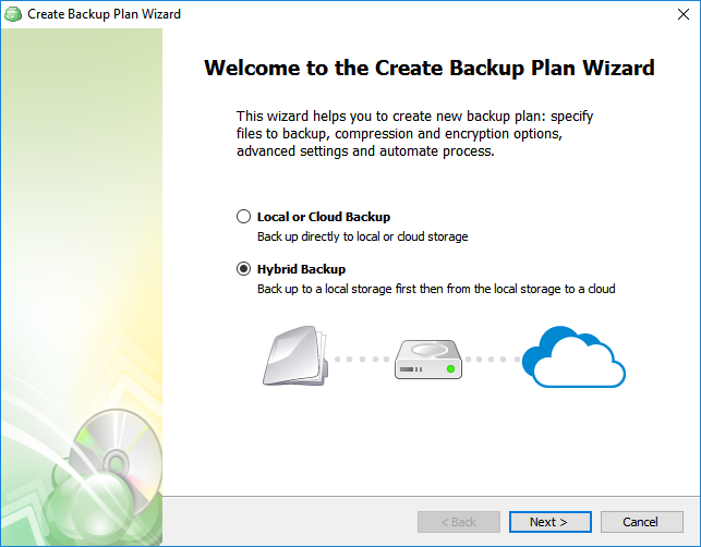 Backup Wizard MSP360 Backup 5.6