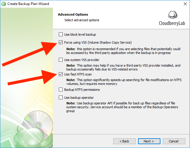 Use fast NTFS scan