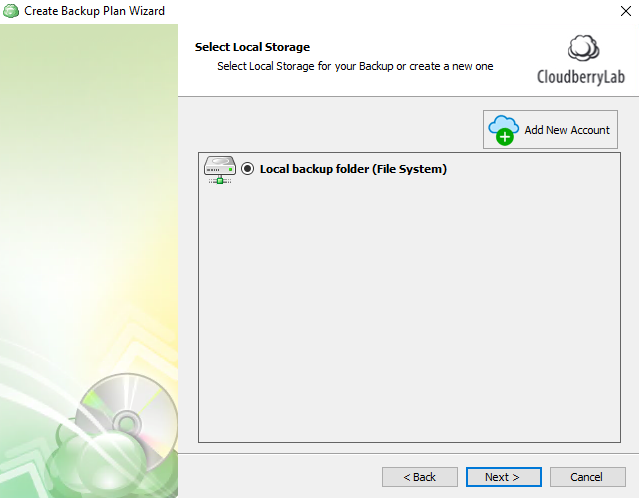 windows 10 hybrid backup: adding local storage