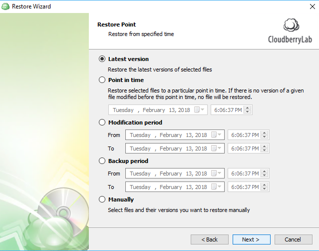 restoring from windows 10 cloud backup step 5