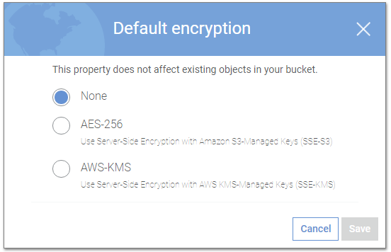 Server-side encryption options in Amazon