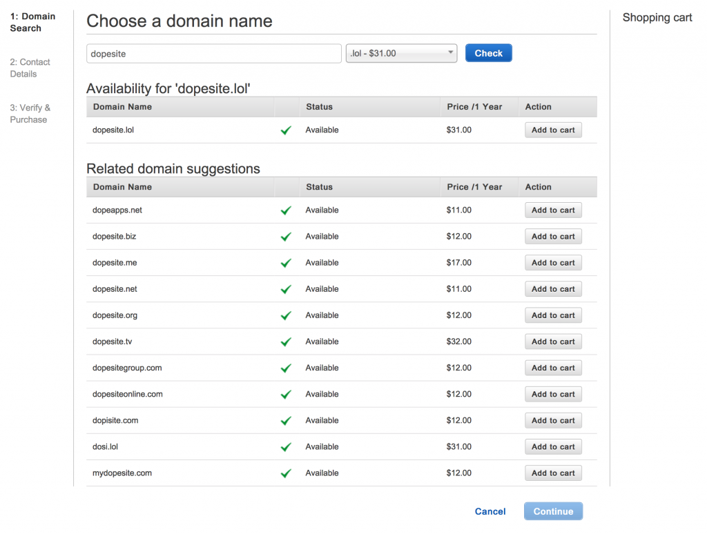 Register Domain 3 steps