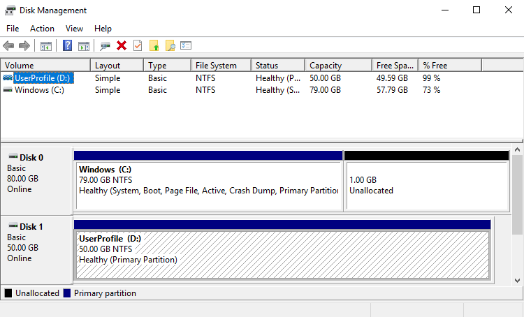 Resize Windows partition: Open 'Disk Management'