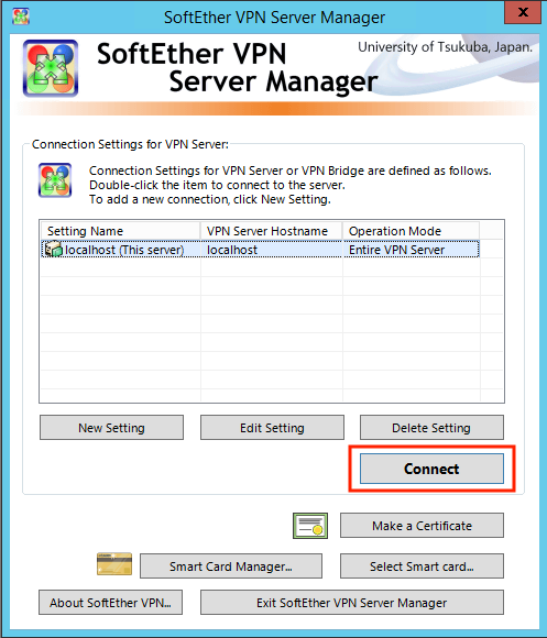SoftEther VPN Server Manager