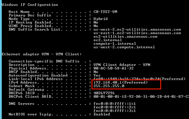 configuration output