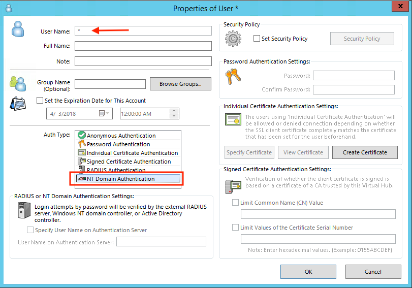 NT Domain Authentication