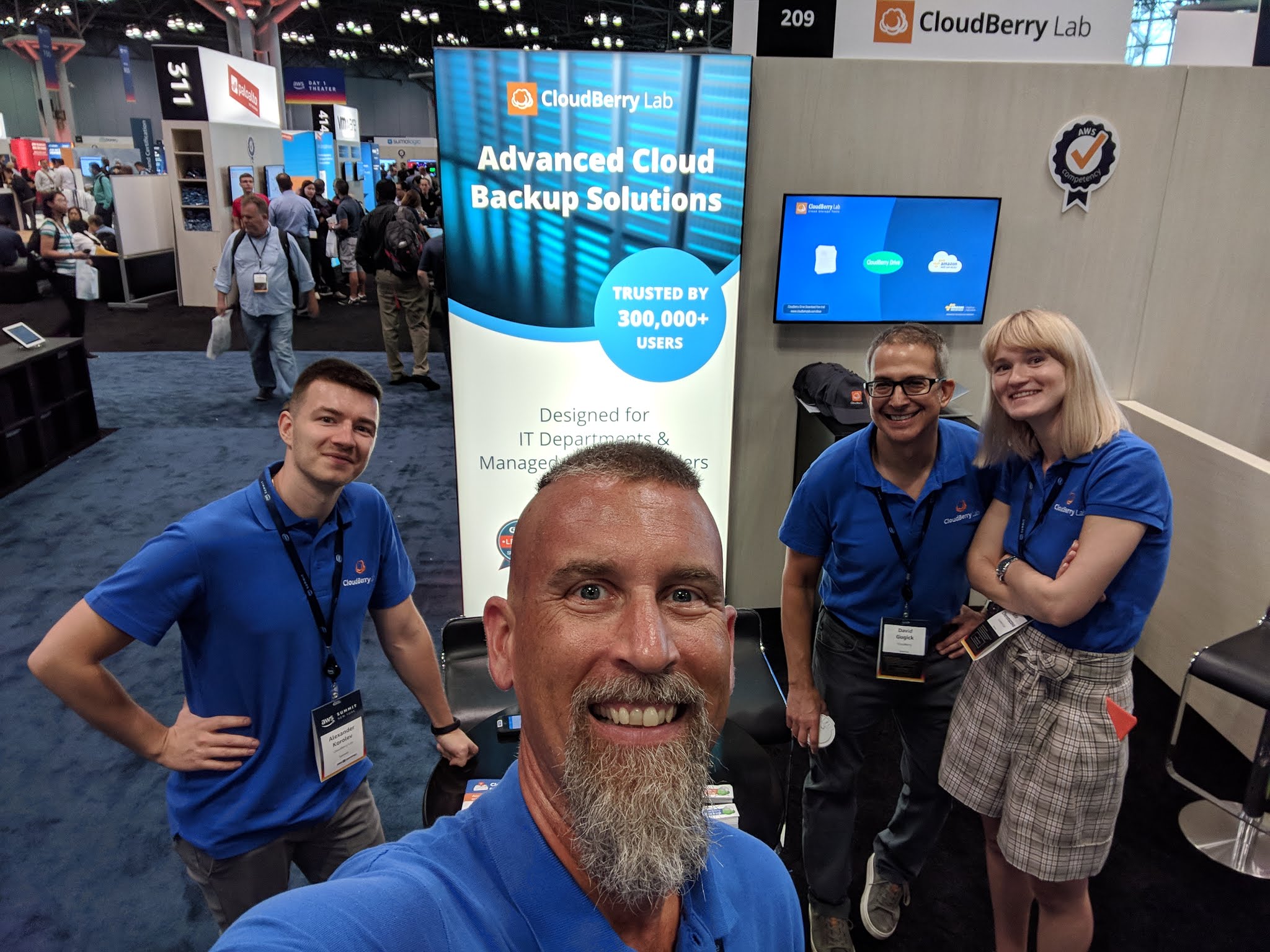 CloudBerry Lab Team on AWS Summit in New York in 2018