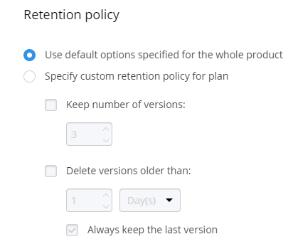 MSP360 MSP360 Managed Backup Service: Custom Settings: Image-Based BackupBackup Service: Custom Settings: File-Level