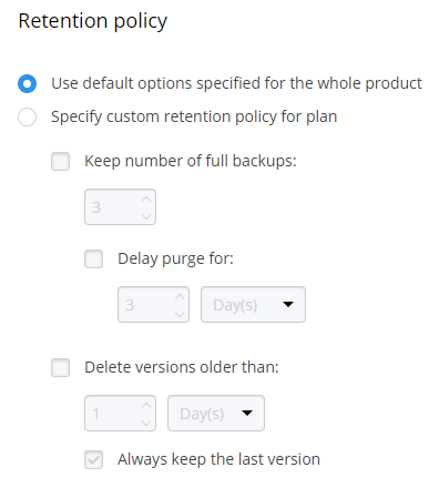 MSP360 MSP360 Managed Backup Service: Custom Settings: Image-Based BackupBackup Service: Custom Settings: SQL Server Backup